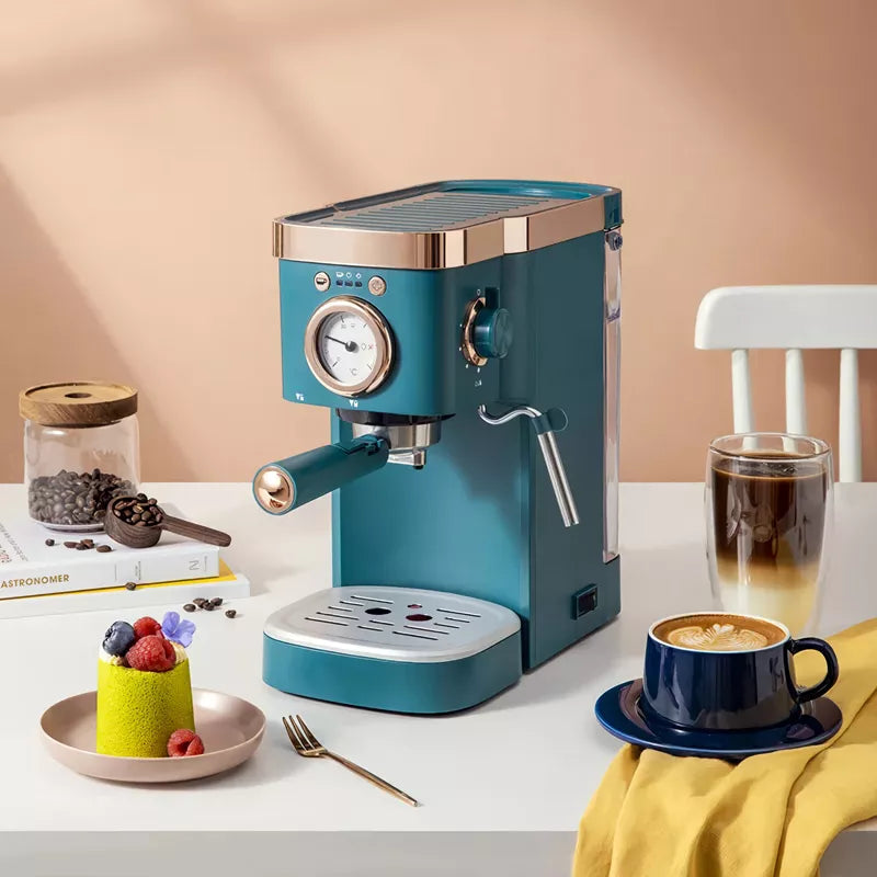 Deluxe Semi-Automatic Espresso Coffee Maker with Steam Milk Frother