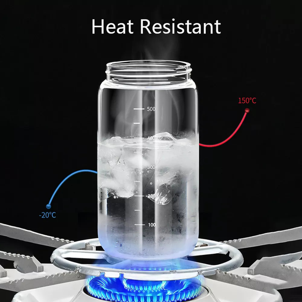 500ml Glass Oil Sprayer and Dispenser Bottle with Scale for Cooking & Grilling