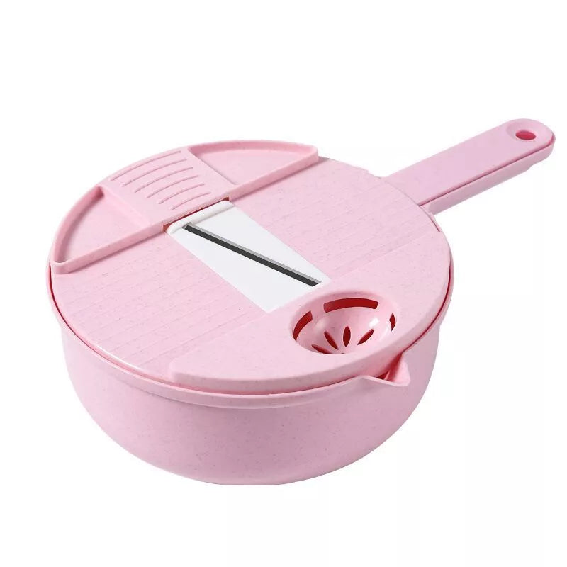 12-in-1 Manual Food Chopper and Vegetable Cutter with Slicer, Grater & Peeler