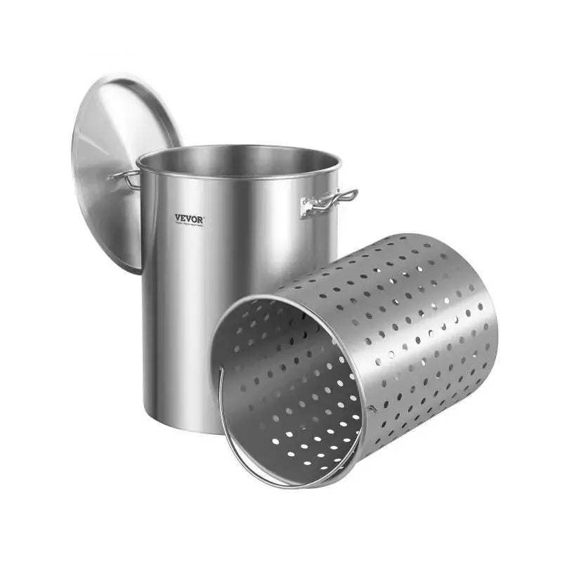 36QT Stainless Steel Stock Pot – Heavy Duty Chafing Dish for Cooking