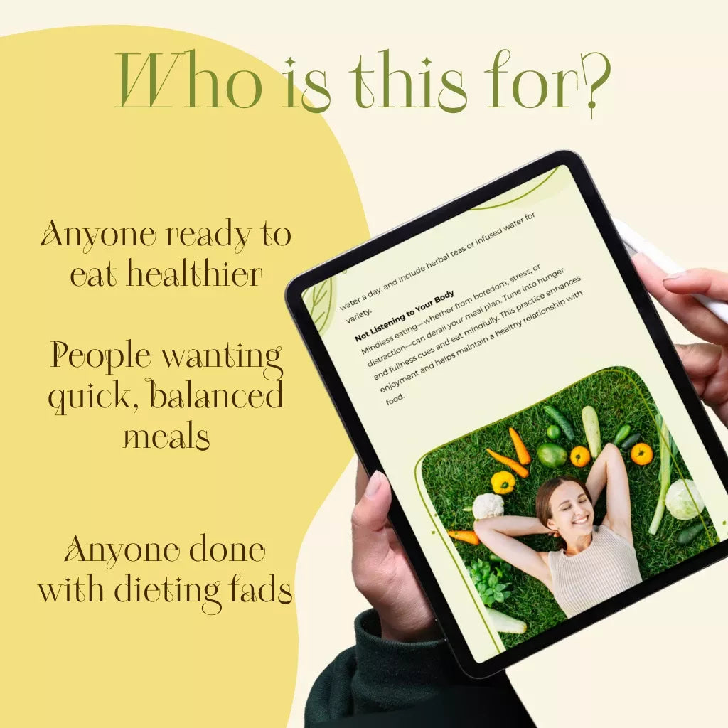 Healthy Meal Plan & Recipe Collection | One-Week or One-Month Healthy Meal Plan with Recipes for Breakfast, Lunch, Dinner & Snacks | Balanced Nutrition eBook