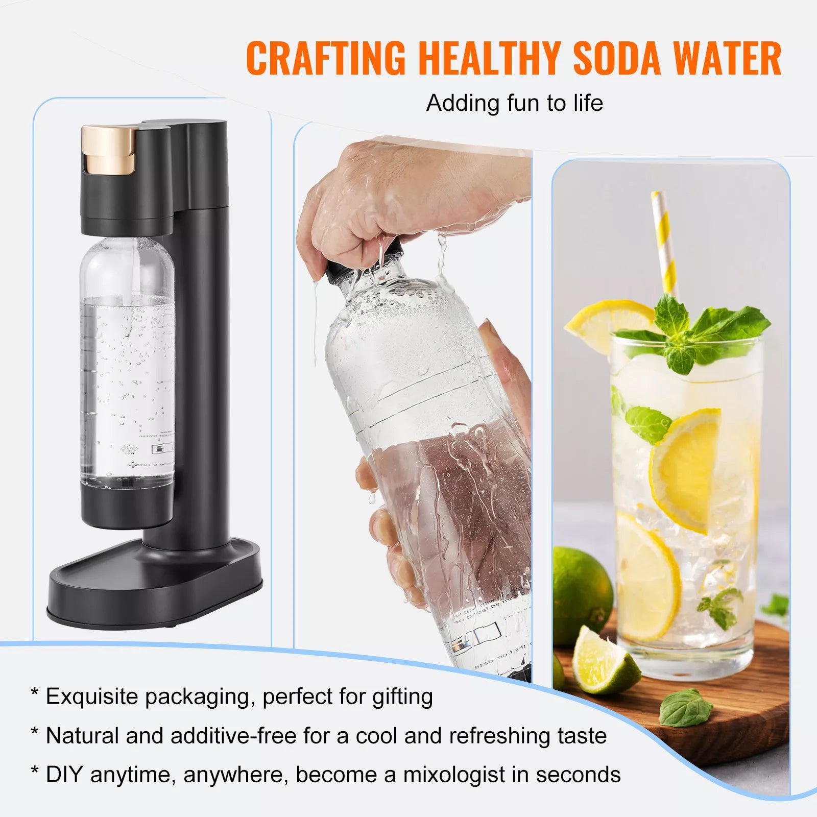 Premium Sparkling Water Maker for Home – Quick & Easy Soda Water Machine