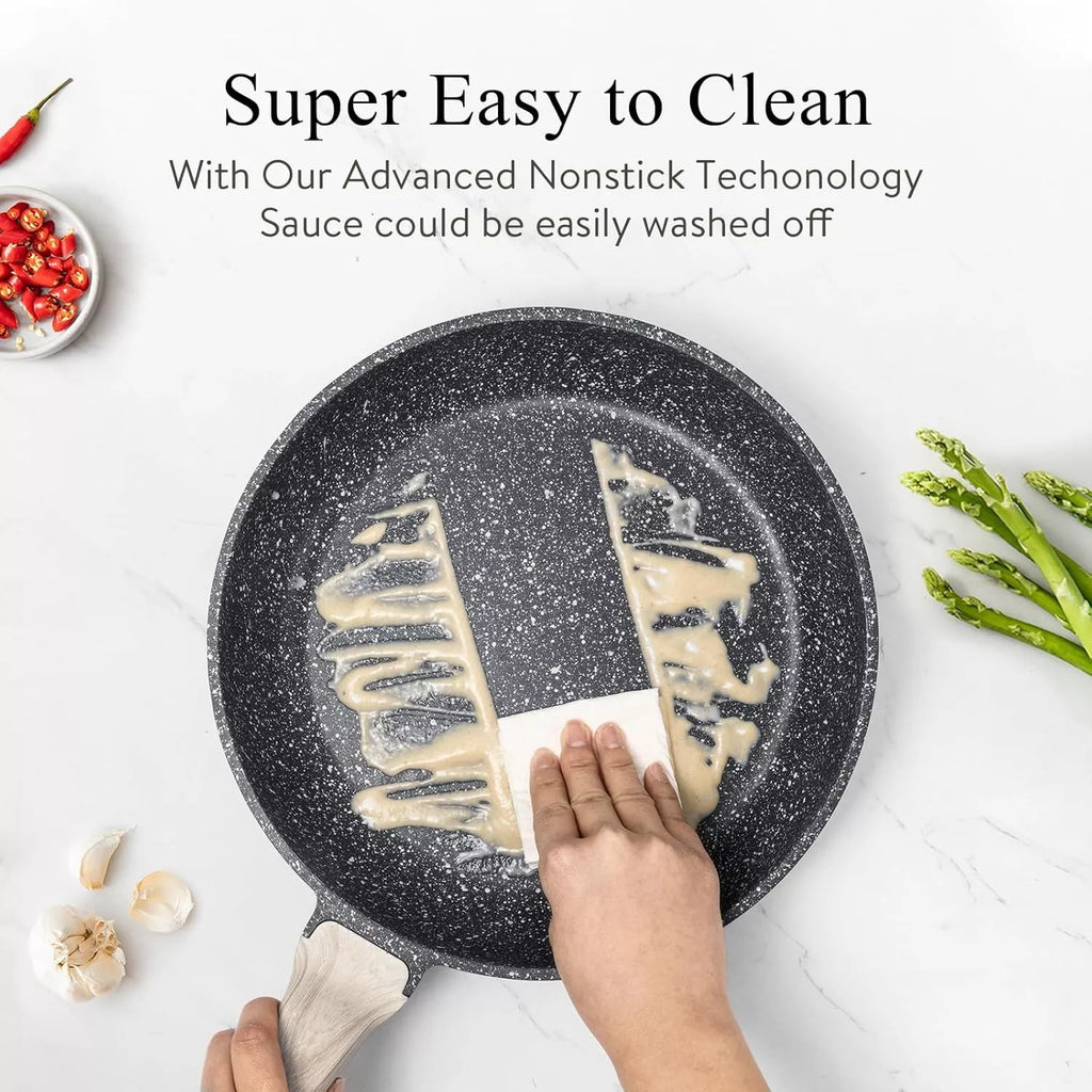 Non-Stick Frying Pan for Induction & Gas Stoves – 8″/9.5″/11″ Skillet for Home Cooking